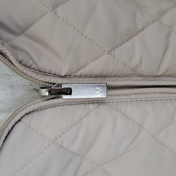 Weatherproof Reversible White Faux Fur & Tan Vest L - Picture 6 of 8